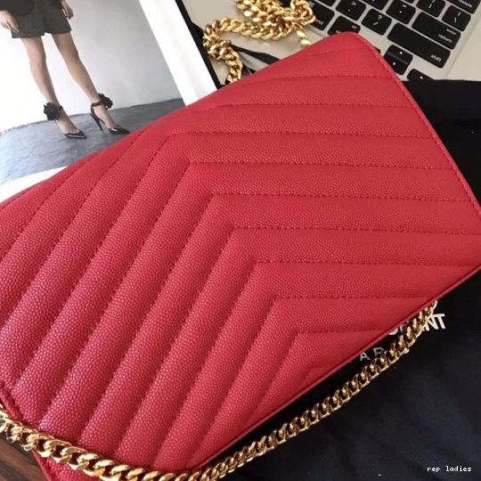 Repzbay REP MATELASSÉ WALLET CHAIN YSL CASSANDRE 0809